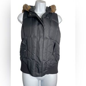 Calvin‎ Klein Vest ladies size small black hooded puffer vest BEAUTIFUL 🖤
